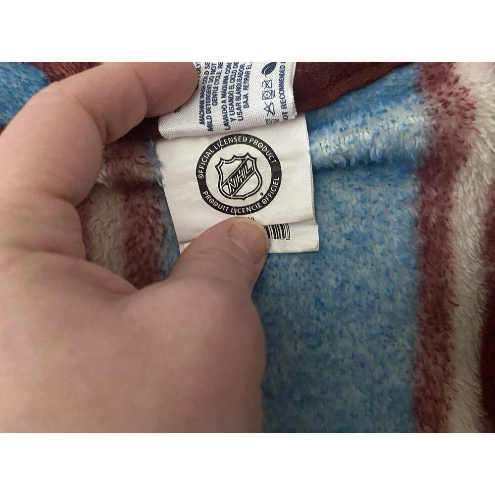 Colorado Avalanche NHL Plush Throw Blanket Burgundy Large Logo 46X66 Hockey - Picture 5 of 5